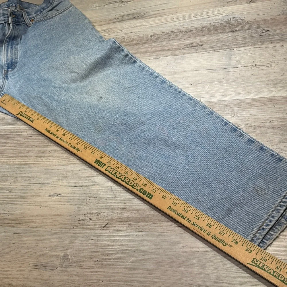 VTG Levis 560 Jeans Mens 34x30 Blue Relaxed Tapered Light Wash Made In USA Bat‎